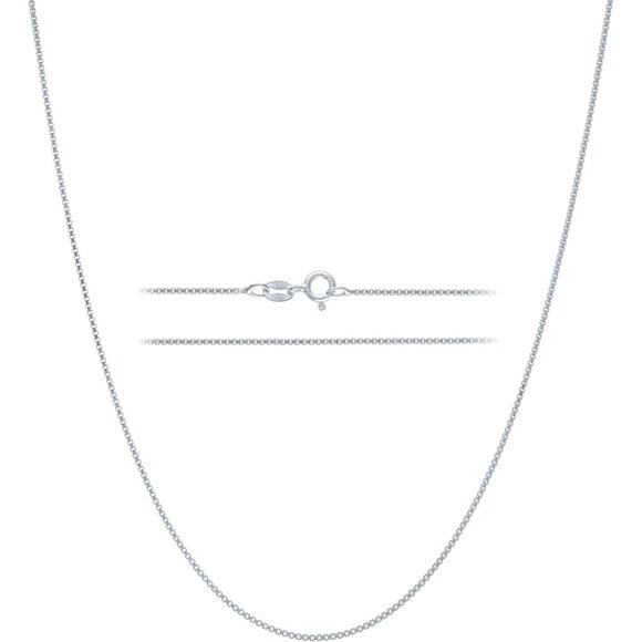Elegant 16-Inch Solid Sterling Silver Dainty Box Chain for Women-Tarnish Resista